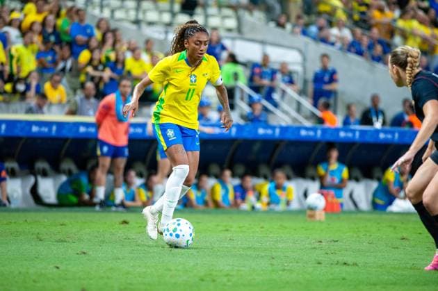 RECORD DATE NOT STATED match between Brazil (bra) x United States (usa) Fortaleza (CE) 09 06 2026 - Brazil (BRA) vs. United States (USA) - Player Karolin during the match between Brazil (BRA) and the United States (USA) in the women s friendly, held at Arena Castelao, this Tuesday (02 06 2026). Ceara Brasil Copyright: xYurixVasconcelosxFernandesx