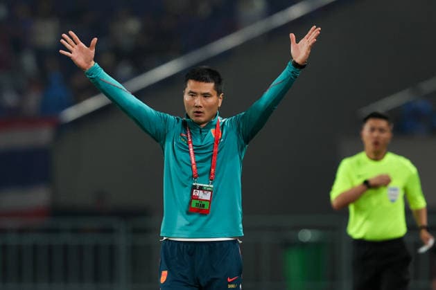 JINHUA, CHINA - JUNE 09: Shao Jiayi of Team China looks on during CFA Team China International Football Competition Jinhua 2026 between China and Thailand at Jinhua Sports Centre Stadium on June 9, 2026 in Jinhua, Zhejiang Province of China.  Copyright: xWuxZhizhaox 111647143624