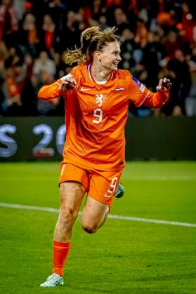 ALMELO - Netherlands player Liz Rijsbergen celebrates the goal during the World Cup Qualifiers at Asito Stadium on June 9, 2026 in Almelo, the Netherlands. (Photo by DeFodi Images) -