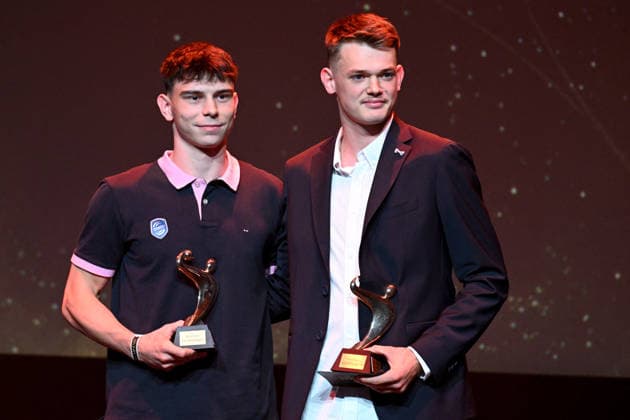 Trophees LNH 2026 - Paris Romeo Kersauson and Emilien Peyronnet are honored as Best Young Players during the Trophees LNH 2026 ceremony at Theâtre Marigny on the Champs-Élysees in Paris, France on June 9, 2026, as the Ligue Nationale de Handball recognizes emerging talents. Paris France  Copyright: xUrmanxLionel ABACAx