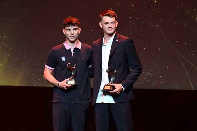 Trophees LNH 2026 - Paris Romeo Kersauson and Emilien Peyronnet are honored as Best Young Players during the Trophees LNH 2026 ceremony at Theâtre Marigny on the Champs-Élysees in Paris, France on June 9, 2026, as the Ligue Nationale de Handball recognizes emerging talents. Paris France  Copyright: xUrmanxLionel ABACAx