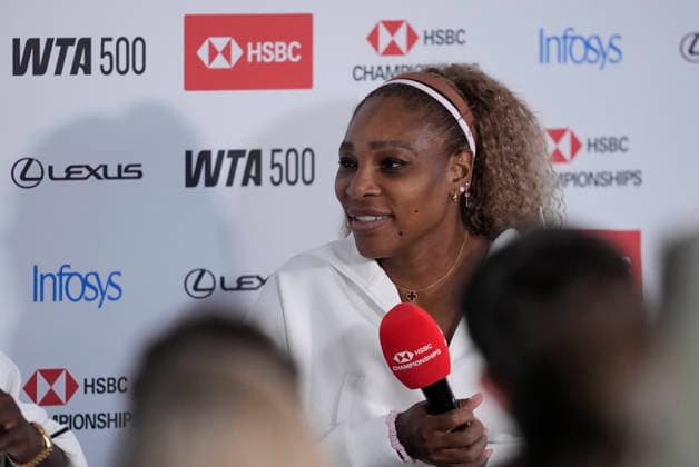 HSBC Championships - Day Two Serena Williams speaks with the media after winning her Round of 16 Doubles match at The HSBC Championships 2026 Women s tennis tournament at The Queen s Club in London, England, on June 9, 2026. London Greater London United Kingdom  Copyright: xOwenxHammondx originalFilename:hammond-thehsbcc260609_npzoY.jpg