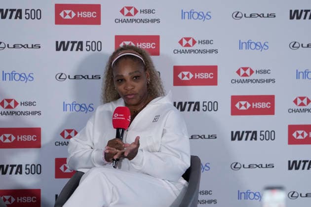 HSBC Championships - Day Two Serena Williams speaks with the media after winning her Round of 16 Doubles match at The HSBC Championships 2026 Women s tennis tournament at The Queen s Club in London, England, on June 9, 2026. London Greater London United Kingdom  Copyright: xOwenxHammondx originalFilename:hammond-thehsbcc260609_npniY.jpg