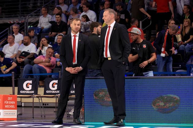 DEU, easyCredit BBL, ALBA vs. Bamberg, 09.06.2026, Max-Schmeling-Halle, Berlin, DEU, easyCredit BBL, ALBA vs. Bamberg, im Bild Head Coach Anton Gavel (Bamberg)
