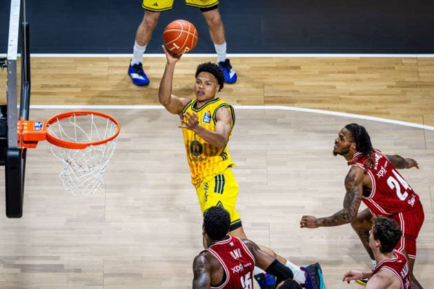 Basketball Berlin 019.06.2026 Saison 2025 2026 EasyCredit BBL 1. Bundesliga Männer, Herren Playoffs Halbfinale Spiel 5 Alba Berlin - BMA365 Bamberg Baskets Jack Kayil (Alba Berlin, No.07)