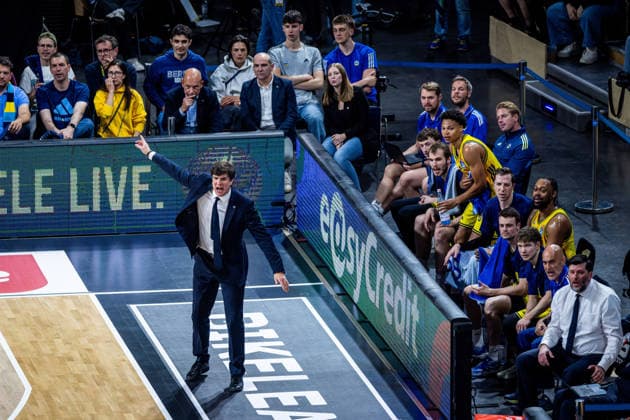 Basketball Berlin 019.06.2026 Saison 2025 2026 EasyCredit BBL 1. Bundesliga Männer, Herren Playoffs Halbfinale Spiel 5 Alba Berlin - BMA365 Bamberg Baskets Pedro Calles (Alba Berlin, Trainer)