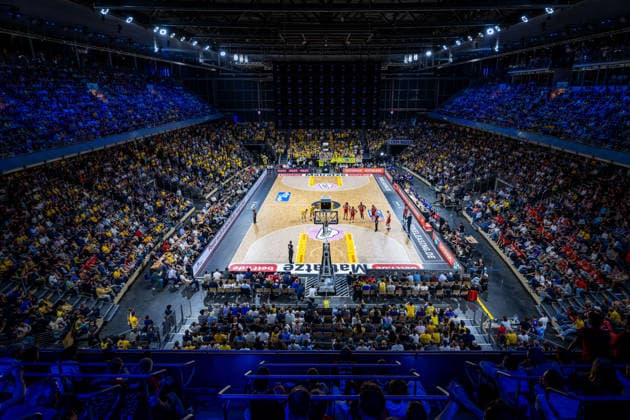 Basketball Berlin 019.06.2026 Saison 2025 2026 EasyCredit BBL 1. Bundesliga Männer, Herren Playoffs Halbfinale Spiel 5 Alba Berlin - BMA365 Bamberg Baskets Max-Schmeling-Halle Sportstätte