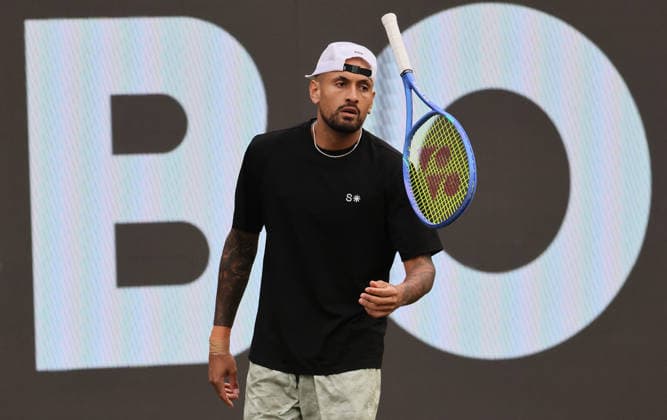 09.06.2026, Boss Open 2026, ATP, Tennis Herren Tour 250 Stuttgart, TTC Weissenhof, Tennis, im Bild: Nick Kyrgios (AUS)