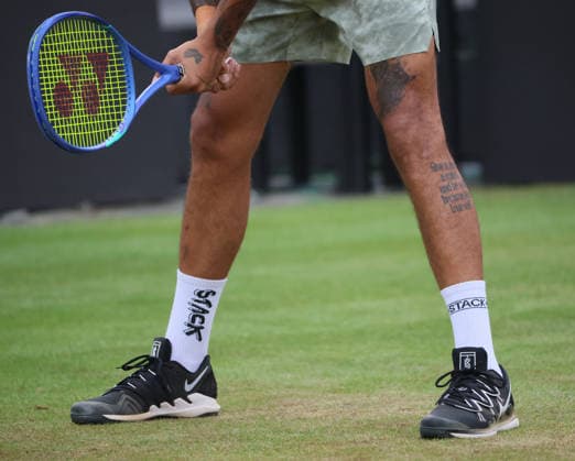 09.06.2026, Boss Open 2026, ATP, Tennis Herren Tour 250 Stuttgart, TTC Weissenhof, Tennis, im Bild: Beine Nick Kyrgios (AUS)