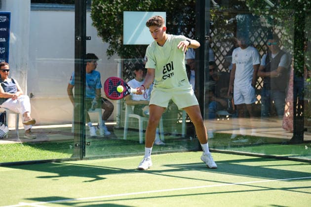 IPA85540536 - Palermo, Italy, June 10, 2026. Country Time Club, first day of the Mediolanum Padel Cup 2026. Pictured: Alex Tur Checa and Thiago Henrique Gasprin Santos VS Antonio Campo and Germano Giacalone  Copyright: xFedericoxSerra IPAxSportx xx 85540536