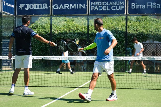 IPA85540538 - Palermo, Italy, June 10, 2026. Country Time Club, first day of the Mediolanum Padel Cup 2026. Pictured: Antonio Terzo and Nahuel Pineda VS Andrea Di Martino and Alessandro Stella.  Copyright: xFedericoxSerra IPAxSportx xx 85540538