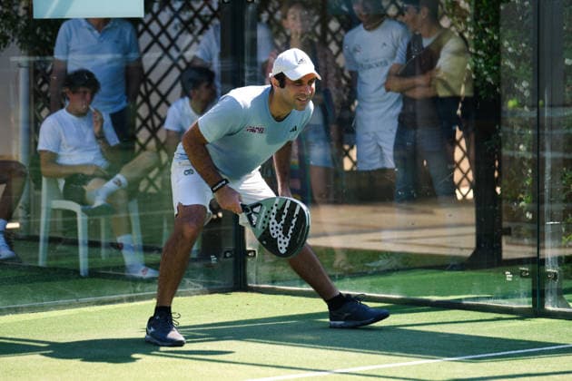 IPA85540516 - Palermo, Italy, June 10, 2026. Country Time Club, first day of the Mediolanum Padel Cup 2026. Pictured: Alex Tur Checa and Thiago Henrique Gasprin Santos VS Antonio Campo and Germano Giacalone  Copyright: xFedericoxSerra IPAxSportx xx 85540516
