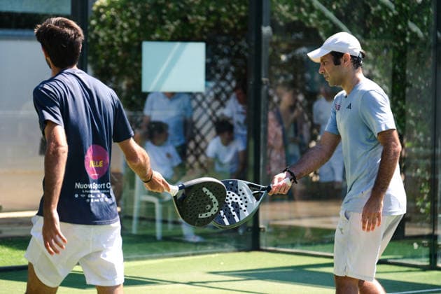 IPA85540529 - Palermo, Italy, June 10, 2026. Country Time Club, first day of the Mediolanum Padel Cup 2026. Pictured: Alex Tur Checa and Thiago Henrique Gasprin Santos VS Antonio Campo and Germano Giacalone  Copyright: xFedericoxSerra IPAxSportx xx 85540529