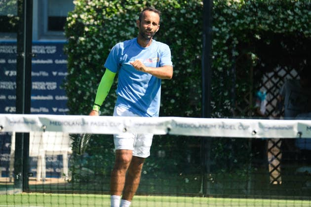 IPA85540625 - Palermo, Italy, June 10, 2026. Country Time Club, first day of the Mediolanum Padel Cup 2026. Pictured: Antonio Terzo and Nahuel Pineda VS Andrea Di Martino and Alessandro Stella.  Copyright: xFedericoxSerra IPAxSportx xx 85540625