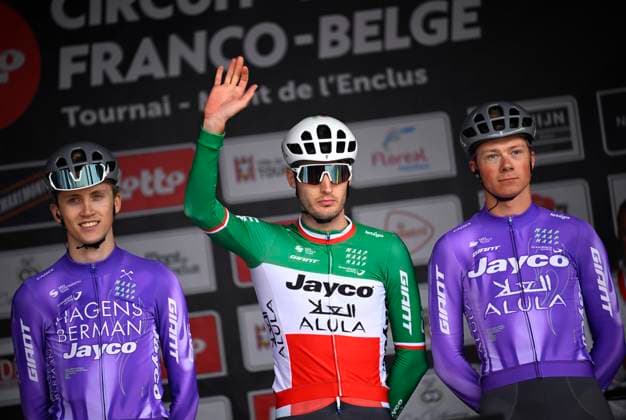 Circuit Franco Belge 2026 Cycling Race MONT-DE-L ENCLUS, BELGIUM - JUNE 10 : Conca Filippo (ITA) of Team Jayco AlUla during the 85th edition of Circuit Franco Belge an UCI ProSeries 1.Pro one day cycling road race for Men Elite of 195.6 km with start in Tournai and finish in Mont-de-L enclus on June 10, 2026 in Mont-de-L enclus, Belgium, 10 06 2026 ( Motordriver Stephan Boone - Mont-de-L enclus Belgium  Copyright: xTomasxSiskx