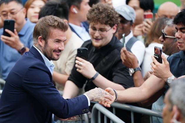 David Beckham In Hong Kong Former English Soccer player David Beckham interacting with fans at an event on June 10, 2026 in Hong Kong. (Photo by Ellan Mad Nexpher Images) Hong Kong