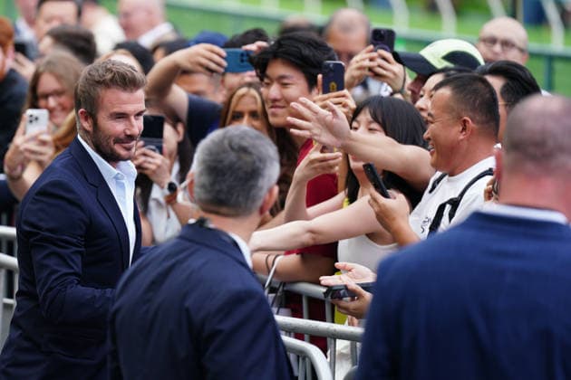 David Beckham In Hong Kong Former English Soccer player David Beckham interacting with fans at an event on June 10, 2026 in Hong Kong. (Photo by Ellan Mad Nexpher Images) Hong Kong