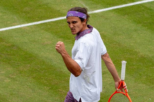 Mattia Bellucci, Jubel, Freude, Emotionen, Geste,, Mattia Bellucci vs. Yannick Hanfmann, Tennis, ATP, Tennis Herren Turnier, Boss-Open, Center-Court, Achtelfinale, 10.06.2026, Mattia Bellucci vs. Yannick Hanfmann, Tennis, ATP-Turnier, Boss-Open, Center-Court, Achtelfinale, 10.06.2026, Stuttgart