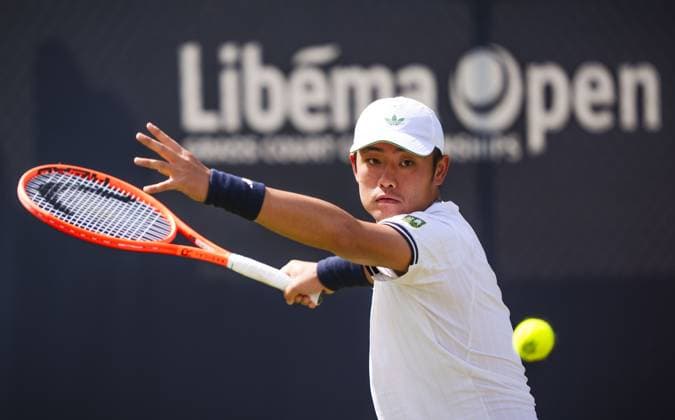 DEN BOSCH - Yibing WU during the ATP, Tennis Herren singles match against Thijs BOOGAARD at the LibÃ ma Open 2026. The combined ATP WTA, Tennis Damen tournament is being held on the event grounds of the former Autotron car theme park. FREEK VAN DEN BERGH ANP xVIxANPxSportx xxANPxIVx 560640034 originalFilename: 560640034.jpg