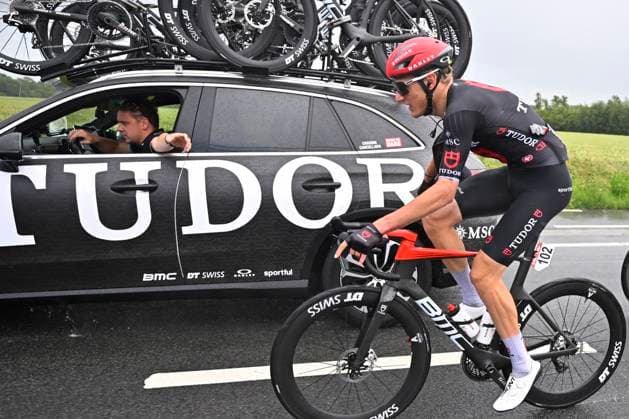 Circuit Franco Belge 2026 Cycling Race MONT-DE-L ENCLUS, BELGIUM - JUNE 10 : Kelemen Petr (CZE) of Tudor Pro Cycling Team during the 85th edition of Circuit Franco Belge an UCI ProSeries 1.Pro one day cycling road race for Men Elite of 195.6 km with start in Tournai and finish in Mont-de-L enclus on June 10, 2026 in Mont-de-L enclus, Belgium, 10 06 2026 ( Motordriver Stephan Boone - Mont-de-L enclus Belgium  Copyright: xTomasxSiskx