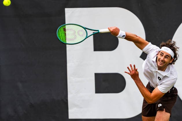 Stuttgart, GERMANY - June 10: Patrik Trhac (USA) during the Doubles Match between Francisco Cabral (POR) and Nicola Mektic (CRO) vs. Diego Hidalgo (ECU) and Patrik Trhac (USA) at BOSS OPEN 2026, Tennisanlage Weissenhof on June 10, 2026 in Stuttgart, Germany. Baden-Württemberg Germany Copyright: xTimoxSteinx