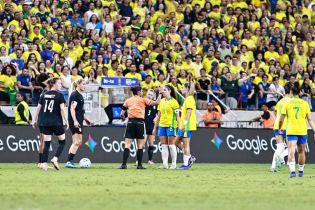 RECORD DATE NOT STATED Brasil X Estados Unidos Amistoso Feminino FORTALEZA (CE), 09.06.2026-Football Friendly 2026- In a match between Brazil X United States International Friendly, Länderspiel, Nationalmannschaft women s football held at Arena Castelao in Fortaleza (Ce), this Tuesday (09). IMAGO Matheus Teixeira Ceara Brasil Copyright: xMatheusxTeixeirax