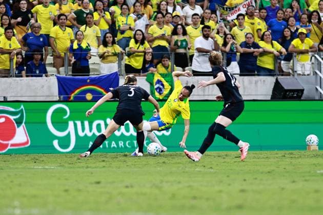RECORD DATE NOT STATED Brasil X Estados Unidos Amistoso Feminino FORTALEZA (CE), 09.06.2026-Football Friendly 2026- In a match between Brazil X United States International Friendly, Länderspiel, Nationalmannschaft women s football held at Arena Castelao in Fortaleza (Ce), this Tuesday (09). IMAGO Matheus Teixeira Ceara Brasil Copyright: xMatheusxTeixeirax
