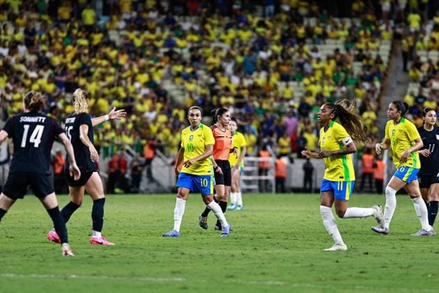 RECORD DATE NOT STATED Brasil X Estados Unidos Amistoso Feminino FORTALEZA (CE), 09.06.2026-Football Friendly 2026- In a match between Brazil X United States International Friendly, Länderspiel, Nationalmannschaft women s football held at Arena Castelao in Fortaleza (Ce), this Tuesday (09). IMAGO Matheus Teixeira Ceara Brasil Copyright: xMatheusxTeixeirax