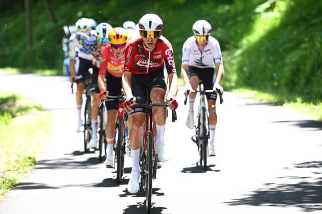 Tour Auvergne - Rhone-Alpes 2026 Stage 4 MONTROND-LES-BAINS, FRANCE - JUNE 10 : Cras Steff (BEL) of Soudal Quick-Step during stage 4 of the 78th edition of Tour Auvergne - Rhone-Alpes an UCI World Tour 2.UWT cycling road race stage for Men Elite of 167.4 km with start in Le Puy-en-Velay and finish in Montrond-les-Bains on June 10, 2026 in Montrond-les-Bains, France, 10 06 2026 ( Motordriver Guy De Vuyst - Montrond-les-Bains France  Copyright: xVincentxKalutx