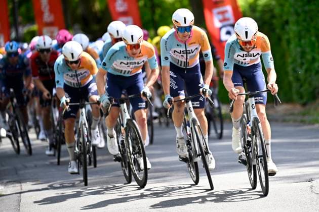 Circuit Franco Belge 2026 Cycling Race MONT-DE-L ENCLUS, BELGIUM - JUNE 10 : riders of team NSN Cycling Team during the 85th edition of Circuit Franco Belge an UCI ProSeries 1.Pro one day cycling road race for Men Elite of 195.6 km with start in Tournai and finish in Mont-de-L enclus on June 10, 2026 in Mont-de-L enclus, Belgium, 10 06 2026 ( Motordriver Stephan Boone - Mont-de-L enclus Belgium  Copyright: xTomasxSiskx