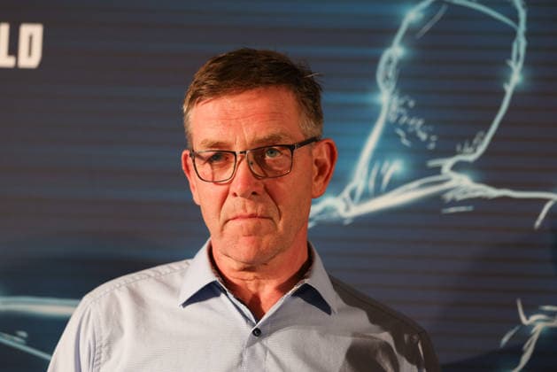 Alfred Gislason (Bundestrainer, DHB, Deutschland) beim Handball-Talk vor der Auslosung, GER, Auslosung zur IHF Handball-Weltmeisterschaft der Maenner 2027, 10.06.2026, GER, Auslosung zur IHF Handball-Weltmeisterschaft der Maenner 2027, 10.06.2026 Muenchen
