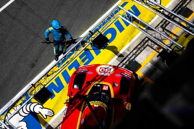 24 HEURES DU MANS 2026 - FREE PRACTICE AND QUALIFIYING SESSION 50 FUOCO Antonio (ita), NIELSEN Nicklas (dnk), MOLINA Miguel (spa), Ferrari AF Corse, Ferrari 499P 50, Hypercar, pitlane, during the Free Practice and Qualifying session of the 24 Hours of Le Mans 2026, 3rd round of the 2026 FIA World Endurance Championship, from June 10 to 11, 2026 on the Circuit des 24 Heures du Mans in Le Mans, France - Le MansFrance  Copyright: xCharlyxLopezx