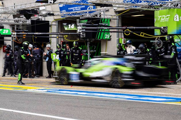 24 HEURES DU MANS 2026 - FREE PRACTICE AND QUALIFIYING SESSION 14 LUTKE Tobias (can), BECHE Mathias (swi), ESTRE Kevin (fra), TDS Racing, Oreca 07 Gibson 14, LMP2 Pro-AM, pitstop, arrÃªt aux stands during the Free Practice and Qualifying session of the 24 Hours of Le Mans 2026, 3rd round of the 2026 FIA World Endurance Championship, from June 10 to 11, 2026 on the Circuit des 24 Heures du Mans in Le Mans, France - Le MansFrance  Copyright: xCharlyxLopezx