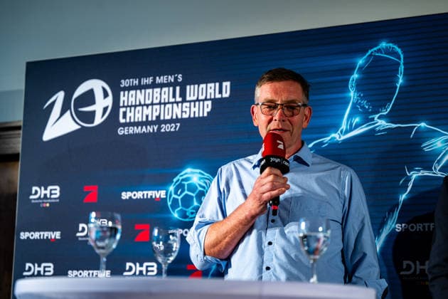 FINAL DRAW IHF MensÂ s Handball World Championship, WM, Weltmeisterschaft Germany 2027; 10.06.2026 Vor der Gruppenauslosung der Handball WM 2027 in Deutschland findet vorab ein Handballtalk im Hofbräuhaus in München statt PRO7, SAT1, Sportfive, DHB, im Bild Handball Nationaltrainer Alfred GISLASON
