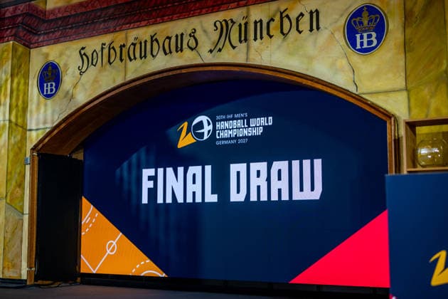 FINAL DRAW IHF MensÂ s Handball World Championship, WM, Weltmeisterschaft Germany 2027; 10.06.2026 Im Hofbräuhaus in München findet heute die finale Gruppenauslosung für die Handball WM 2027 statt Symbolbild