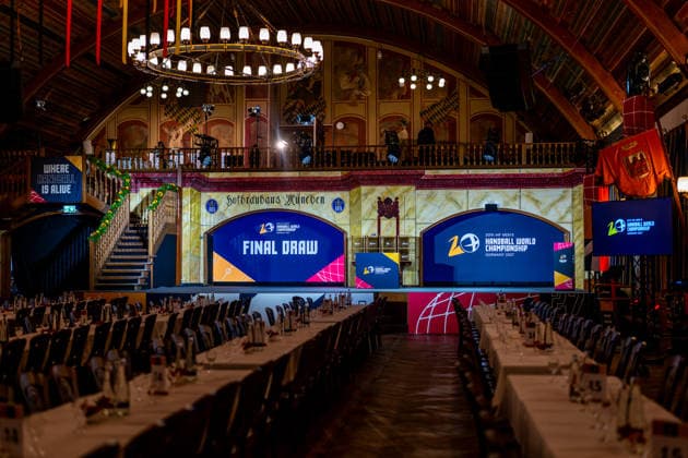 FINAL DRAW IHF MensÂ s Handball World Championship, WM, Weltmeisterschaft Germany 2027; 10.06.2026 Im Hofbräuhaus in München findet heute die finale Gruppenauslosung für die Handball WM 2027 statt Symbolbild