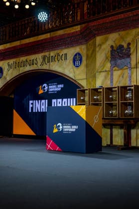 FINAL DRAW IHF MensÂ s Handball World Championship, WM, Weltmeisterschaft Germany 2027; 10.06.2026 Im Hofbräuhaus in München findet heute die finale Gruppenauslosung für die Handball WM 2027 statt Symbolbild