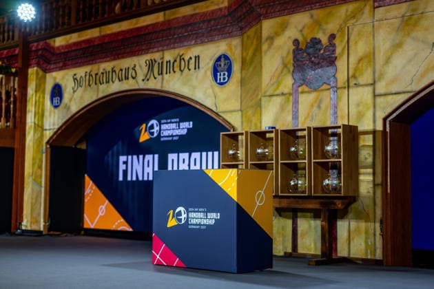 FINAL DRAW IHF MensÂ s Handball World Championship, WM, Weltmeisterschaft Germany 2027; 10.06.2026 Im Hofbräuhaus in München findet heute die finale Gruppenauslosung für die Handball WM 2027 statt Symbolbild
