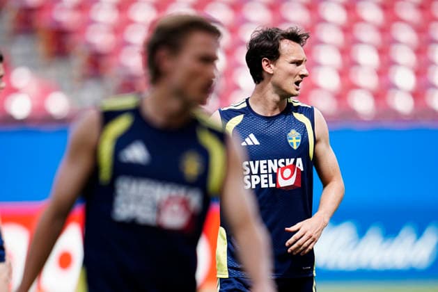 DALLAS, SVERIGE 20260610 Sveriges Hjalmar Ekdal när herrlandslaget tränar pa FC Dallas Stadium under onsdagen inför starten av fotbolls-VM.