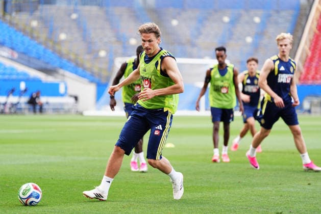 DALLAS, SWEDEN 20260610 Sweden s Carl Starfelt as the men s national team, Nationalteam trains at FC Dallas Stadium on Wednesday ahead of the start of the World Cup.