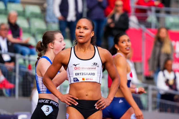 Athletics Bislett Games 2026 Oslo 20260610 Kaitesi Ertzgaard after the women s 200m national event during the Bislett Games at Bislett Stadium in Oslo Photo Beate Oma Dahle NTB Oslo Norway EDITORIAL USE ONLY RESTRICTED USE FOR BETTING COMPANIES  Copyright: xBeatexOmaxDahlex xNTBx