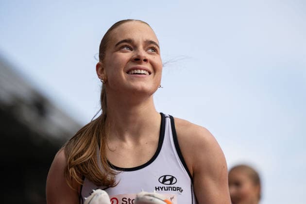260610 Maren Bakke Amundsen of Norway after competing in women™s 200 meter national final during the Diamond League athletics competition Bislett Games on June 10, 2026 in Oslo. Photo: Marius Simensen BILDBYRAN COP 238 MM0071 bbeng friidrett friidrott athletics diamond league bislett games 2026 bislett games norge norway