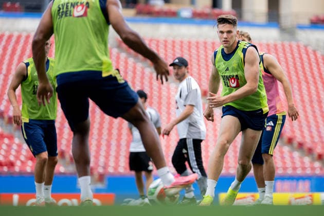 260610 Viktor Gyökeres of the Swedish national football team at a training session during day -1 of the FIFA World Cup, WM, Weltmeisterschaft, Fussball 2026 on June 10, 2026 in Dallas. Photo: Petter Arvidson BILDBYRAN kod PA PA1227 fotboll football soccer fotball vm fotbolls-vm fotball-vm fotbolls-vm 2026 fifa world cup 2026 träning practice training sverige sweden sverige a day -1 bbeng