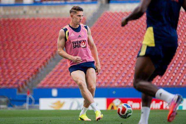260610 Viktor Gyökeres of the Swedish national football team at a training session during day -1 of the FIFA World Cup, WM, Weltmeisterschaft, Fussball 2026 on June 10, 2026 in Dallas. Photo: Petter Arvidson BILDBYRAN kod PA PA1227 fotboll football soccer fotball vm fotbolls-vm fotball-vm fotbolls-vm 2026 fifa world cup 2026 träning practice training sverige sweden sverige a day -1 bbeng