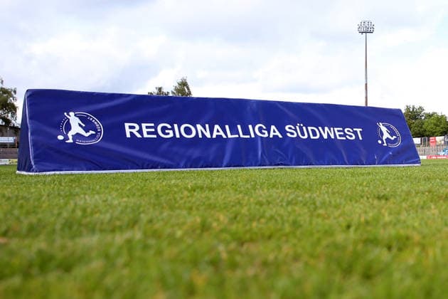10.06.2026, xrekx, Fussball Relegation Regionalliga Suedwest , FK Pirmasens - VfR Mannheim v.l. Banner Regionalliga Suedwest Symbolfoto, Symbolbild, Symbol Stadion, symbolic photo, symbolic image, symbolic stadium (DFL DFB REGULATIONS PROHIBIT ANY USE OF PHOTOGRAPHS as IMAGE SEQUENCES and or QUASI-VIDEO) Pirmasens