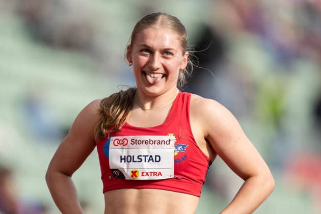 260610 Borghild Holstad of Norway after women™s 400 meter national final during the Diamond League athletics competition Bislett Games on June 10, 2026 in Oslo. Photo: Marius Simensen BILDBYRAN COP 238 MM0071 bbeng friidrett friidrott athletics diamond league bislett games 2026 bislett games norge norway