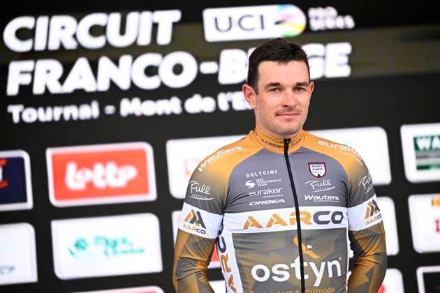 Circuit Franco Belge 2026 Cycling Race MONT-DE-L ENCLUS, BELGIUM - JUNE 10 : Baguelin Jocelyn (FRA) of Aarco pictured during the podium ceremony of the 85th edition of Circuit Franco Belge an UCI ProSeries 1.Pro one day cycling road race for Men Elite of 195.6 km with start in Tournai and finish in Mont-de-L enclus on June 10, 2026 in Mont-de-L enclus, Belgium, 10 06 2026 ( Motordriver Stephan Boone - Mont-de-L enclus Belgium  Copyright: xTomasxSiskx