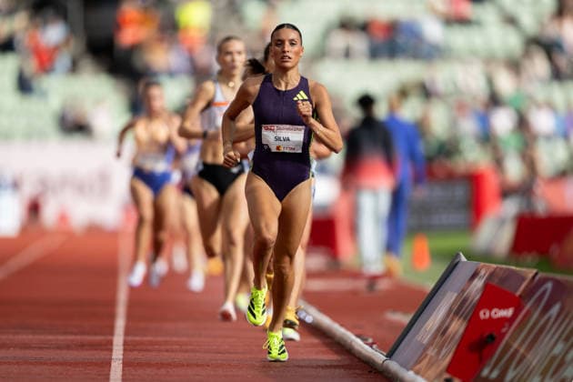 260610 Patricia Silva of Portugal competes in women™s 1500 meter national final during the Diamond League athletics competition Bislett Games on June 10, 2026 in Oslo. Photo: Marius Simensen BILDBYRAN COP 238 MM0071 bbeng friidrett friidrott athletics diamond league bislett games 2026 bislett games norge norway