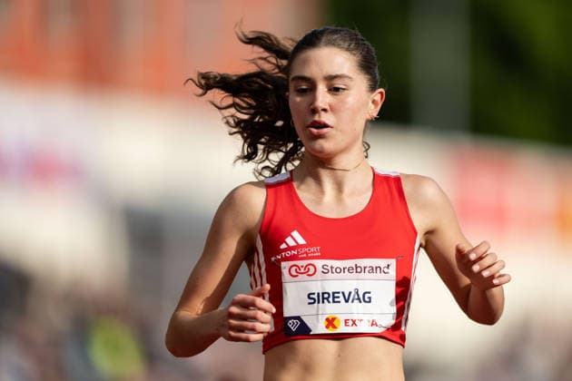 260610 Anna Marie Nordengen Sirevag of Norway competes in women™s 1500 meter national final during the Diamond League athletics competition Bislett Games on June 10, 2026 in Oslo. Photo: Marius Simensen BILDBYRAN COP 238 MM0071 bbeng friidrett friidrott athletics diamond league bislett games 2026 bislett games norge norway