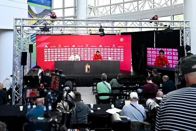 Belgian national football team - FIFA World Cup, WM, Weltmeisterschaft, Fussball 2026 - media activities 10 06 2026 RENTON, UNITED STATES OF AMERICA - JUNE 10 : De Winter Koni defender of Belgium pictured during a press conference, PK, Pressekonferenz of the Belgian national football team during the FIFA World Cup 2026 on June 10, 2026 in Renton, United States of America, 10 06 2026 Renton United States of America  Copyright: xJanxDexMeuleneirx